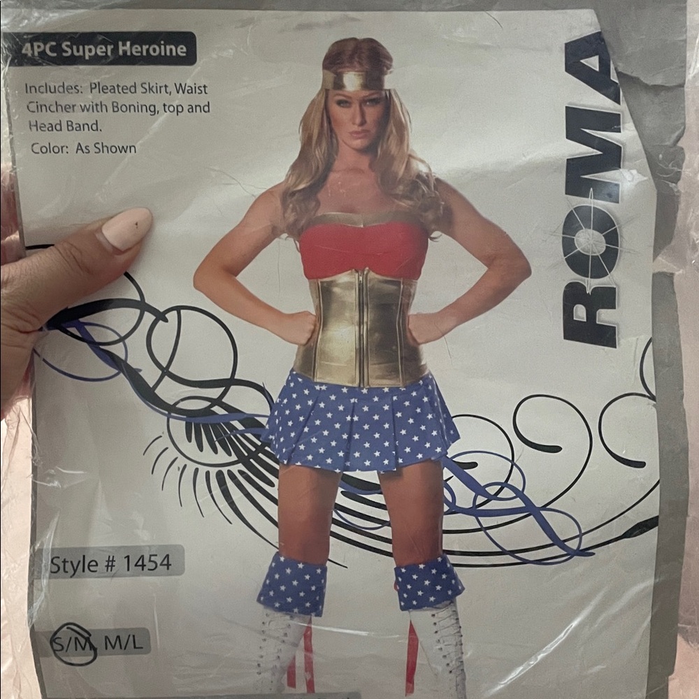 Roma Super Heroine Costume or Wonder Woman!- Red, Gold, Blue